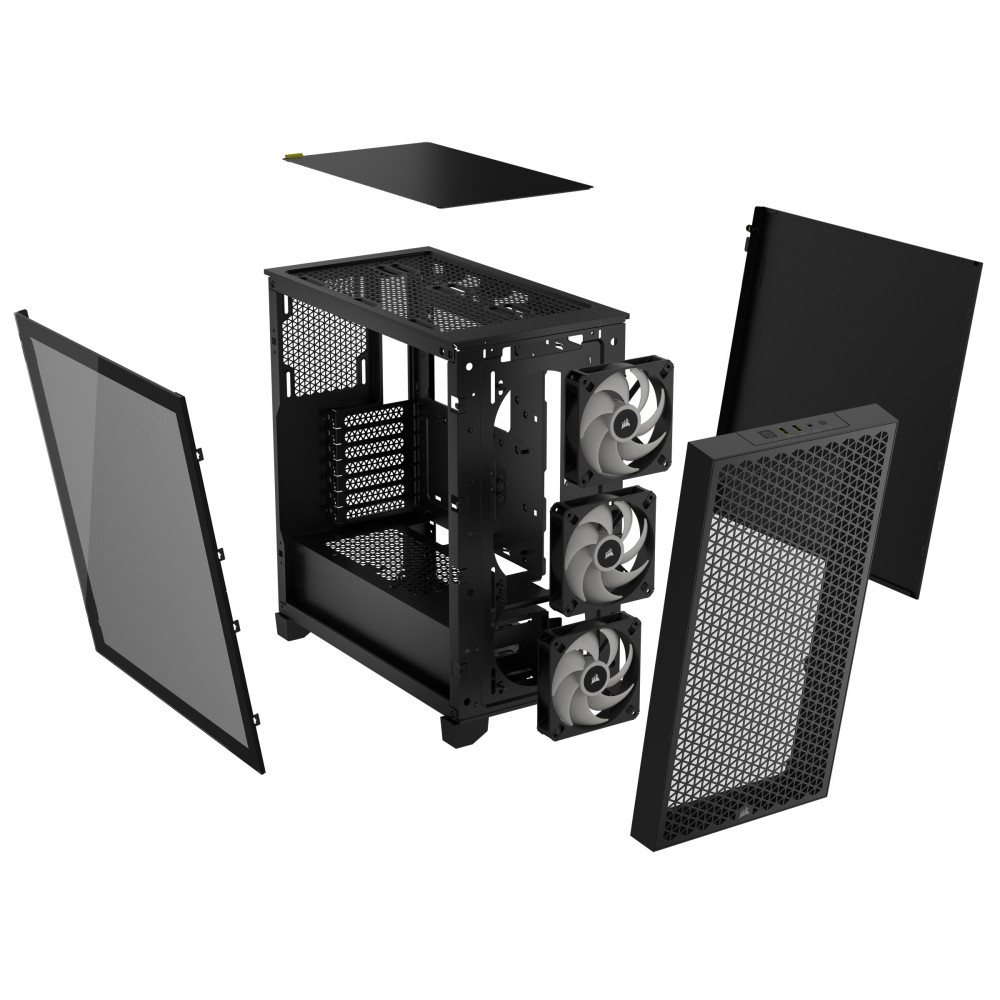 Корпус Corsair 3000D RGB Tempered Glass Black (CC-9011255-WW) без БП