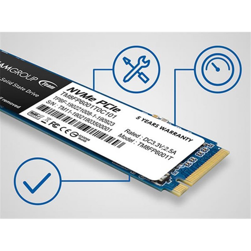 Накопичувач SSD 2TB Team MP33 M.2 2280 PCIe 3.0 x4 3D TLC (TM8FP6002T0C101)