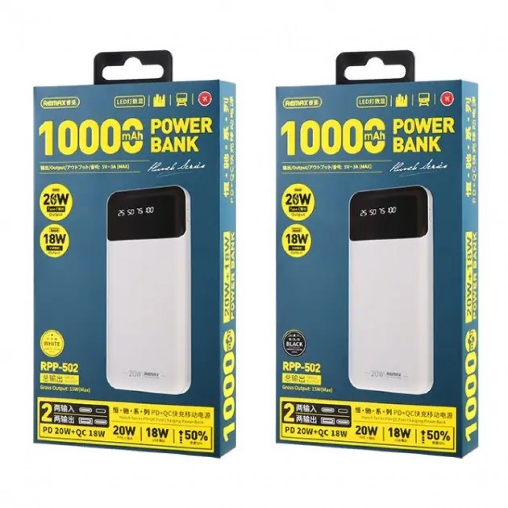 Універсальна мобільна батарея Remax RPP-502 Hunch 10000mAh Black (6954851200833)