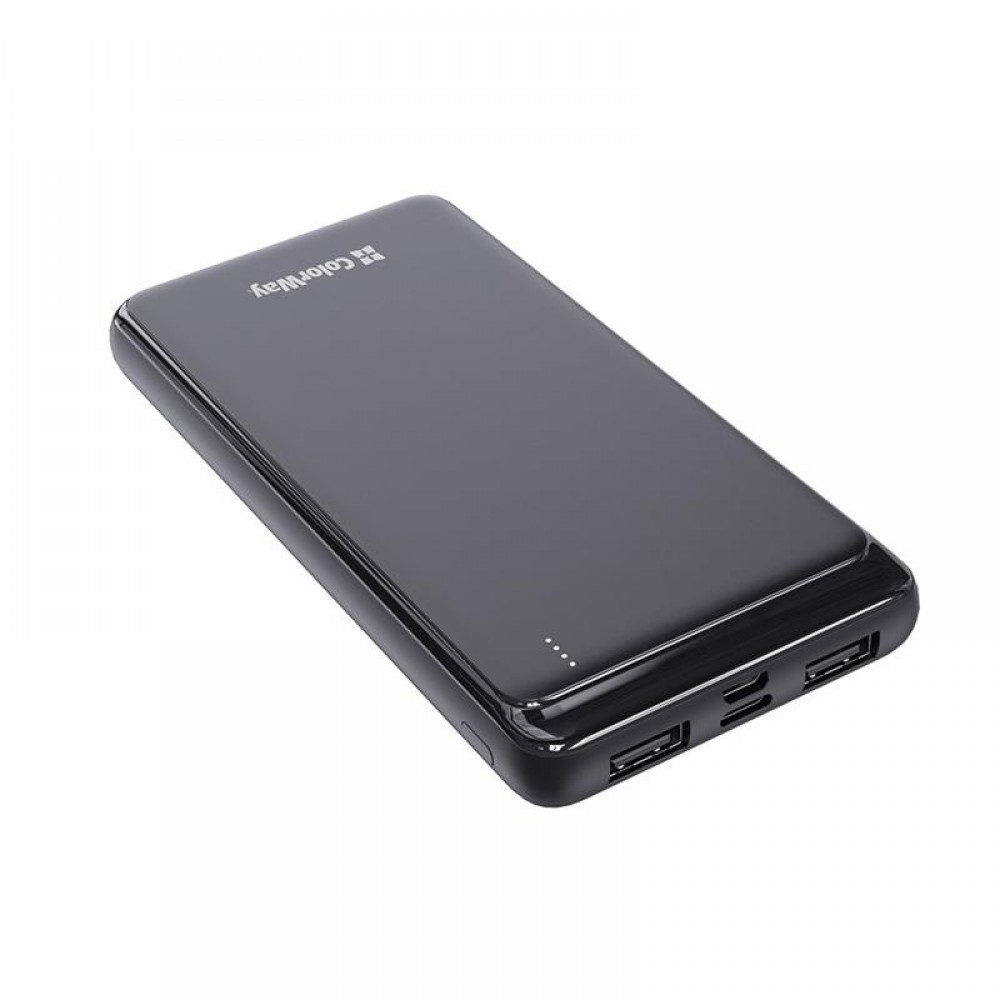 Power Bank ColorWay Slim 10000mAh Black (CW-PB100LPF2BK)