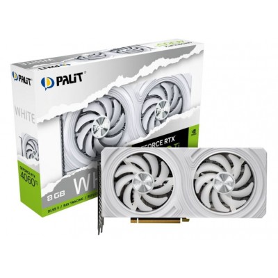 Відеокарта GF RTX 4060 Ti  8GB GDDR6 White Palit (NE6406T019P1-1048L)