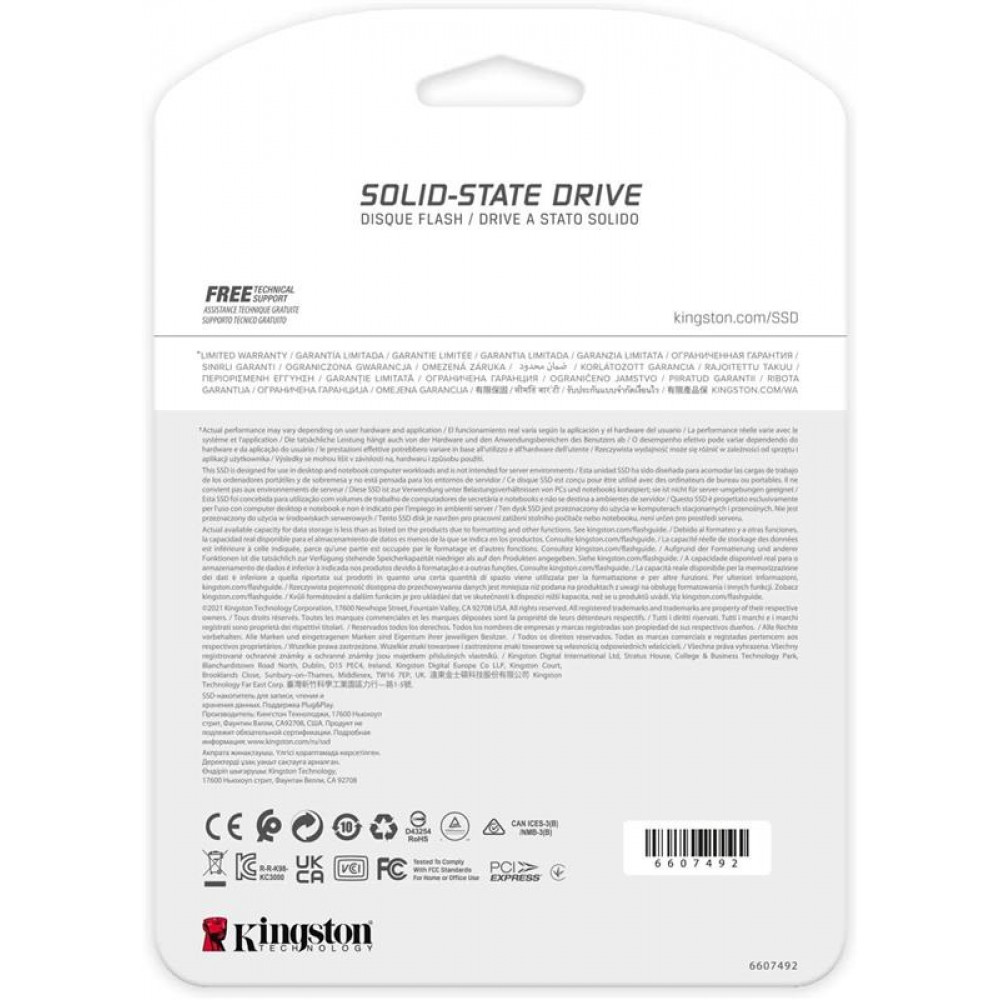 Накопитель SSD 1TB Kingston Fury Renegade M.2 2280 PCIe 4.0 x4 NVMe 3D TLC (SFYRS/1000G)
