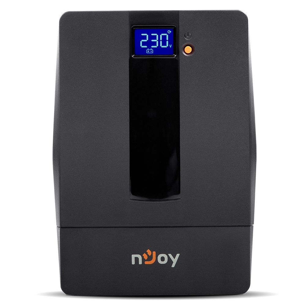 ДБЖ Njoy Horus Plus 1000 (PWUP-LI100H1-AZ01B), Lin.int., AVR, 4 x евро, USB, LCD, пластик