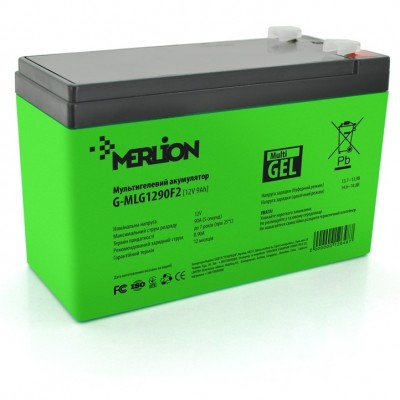 Аккумуляторная батарея Merlion 12V 9AH Green (G-MLG1290F2/12648) AGM мультигель