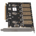 Контролер Frime WCH382L (ECF-PCIEtoSSD010) PCI-E-5xM.2 (B Key)
