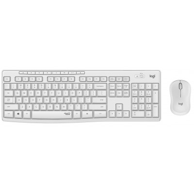 Комплект (клавiатура, миша) бездротовий Logitech MK295 Combo White USB (920-009824)