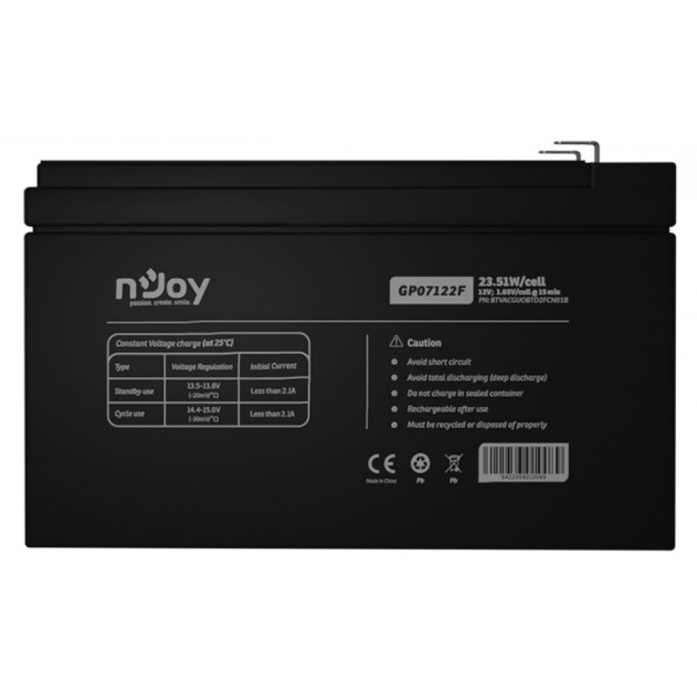 Акумуляторна батарея Njoy GP07122F 12V (BTVACGUOBTD2FCN01B) VRLA