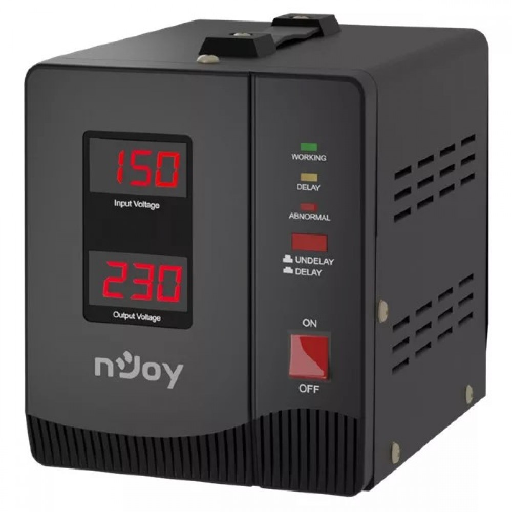 Стабілізатор Njoy Alvis 2000 (AVRL-20002AL-CS01B) AVR, 2 розетки