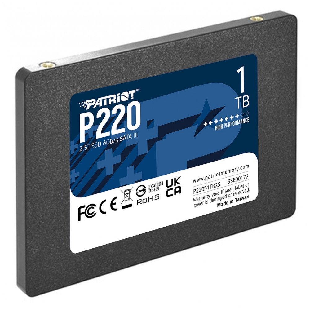 Накопитель SSD 1TB Patriot P220 2.5" SATAIII TLC (P220S1TB25)