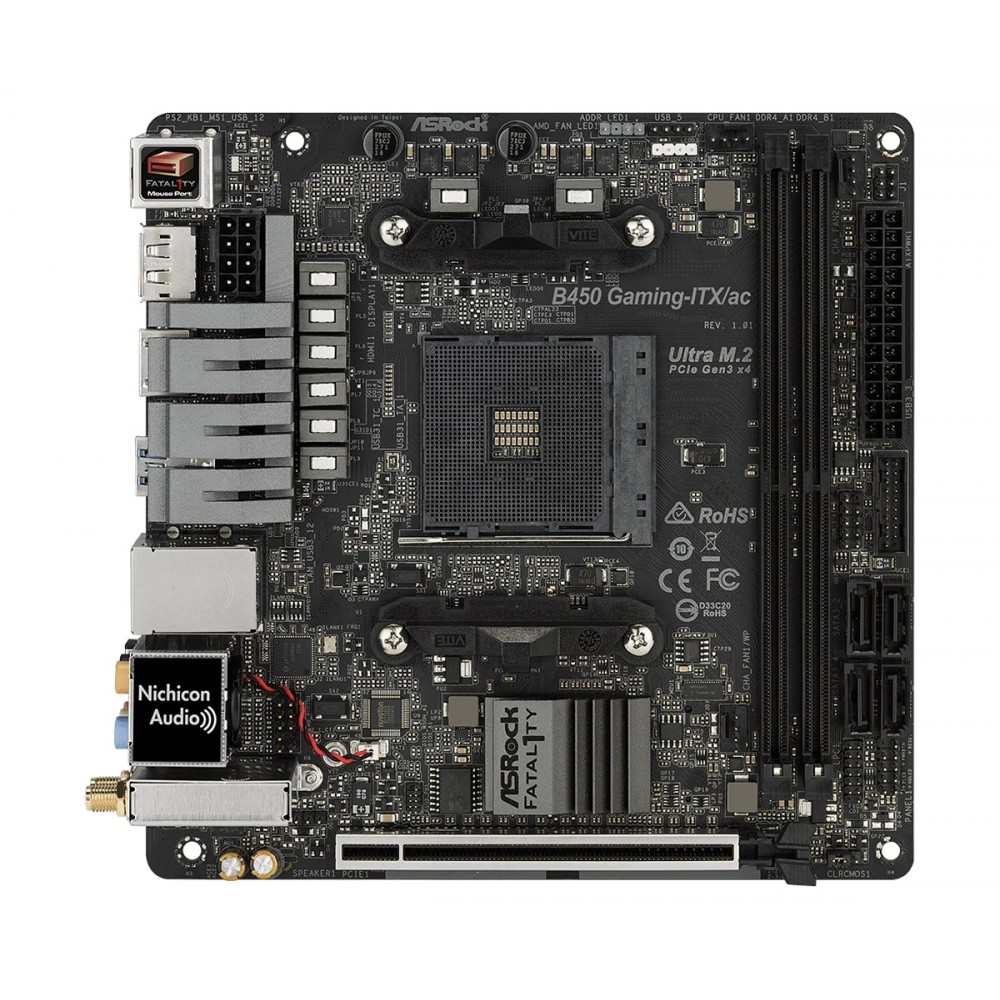 Материнская плата ASRock B450 Gaming-ITX/AC Socket AM4