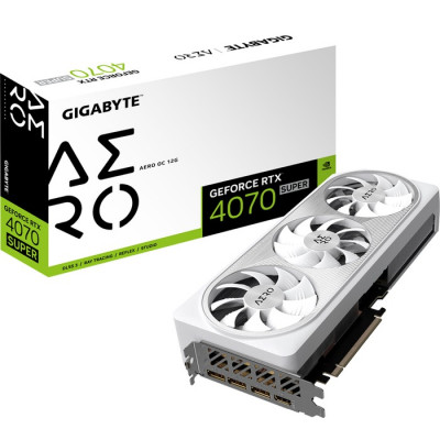 Видеокарта GF RTX 4070 Super 12GB GDDR6X Aero OC Gigabyte (GV-N407SAERO OC-12GD)