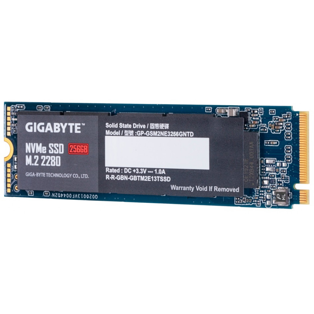 Накопитель SSD 256GB Gigabyte M.2 PCIe NVMe 3.0 x4 NAND TLC (GP-GSM2NE3256GNTD)