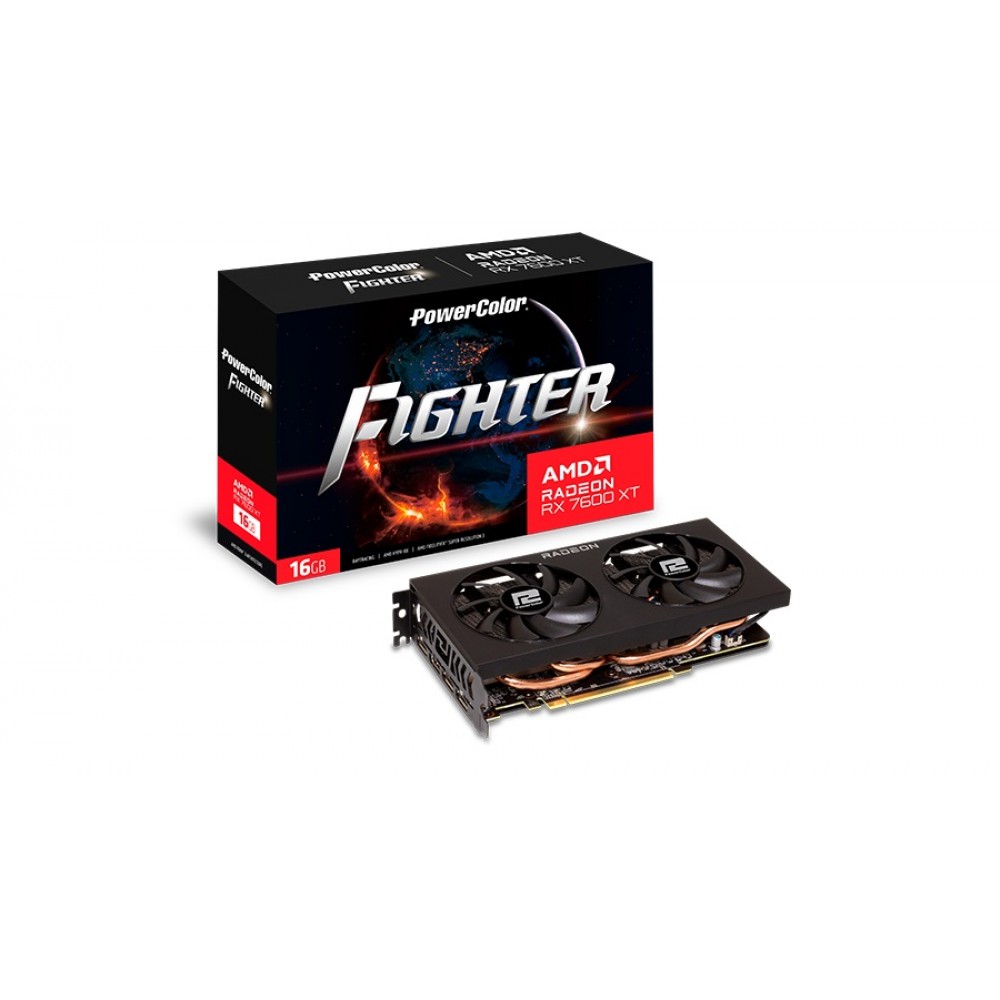 Відеокарта AMD Radeon RX 7600 XT 16GB GDDR6 Fighter PowerColor (RX 7600 XT 16G-F)