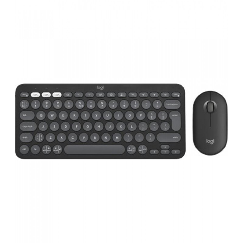 Комплект (клавіатура, миша) бездротовий Logitech Pebble 2 Combo Graphite (920-012239)