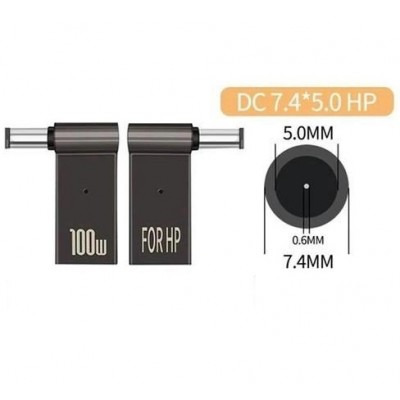 Адаптер для зарядки ноутбука HP від павербанка PD 100W USB Type-C - 7.4x5.0mm (2000985601214)