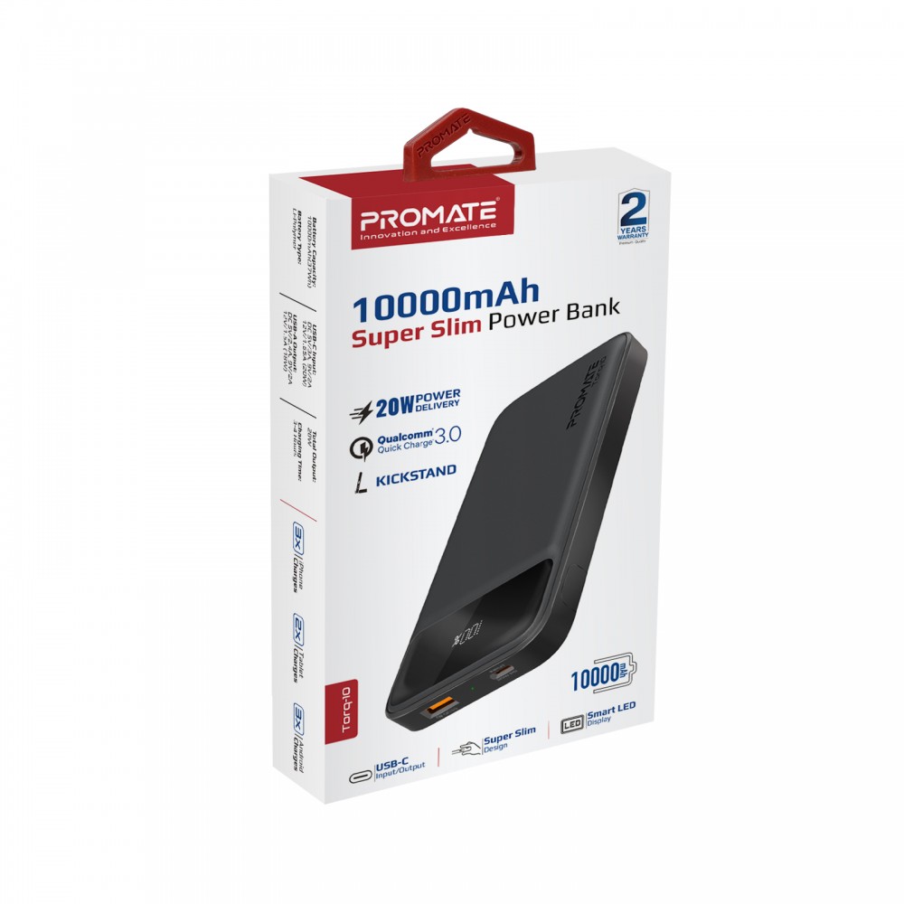 Универсальная мобильная батарея Promate Torq-10 Black 10000mAh