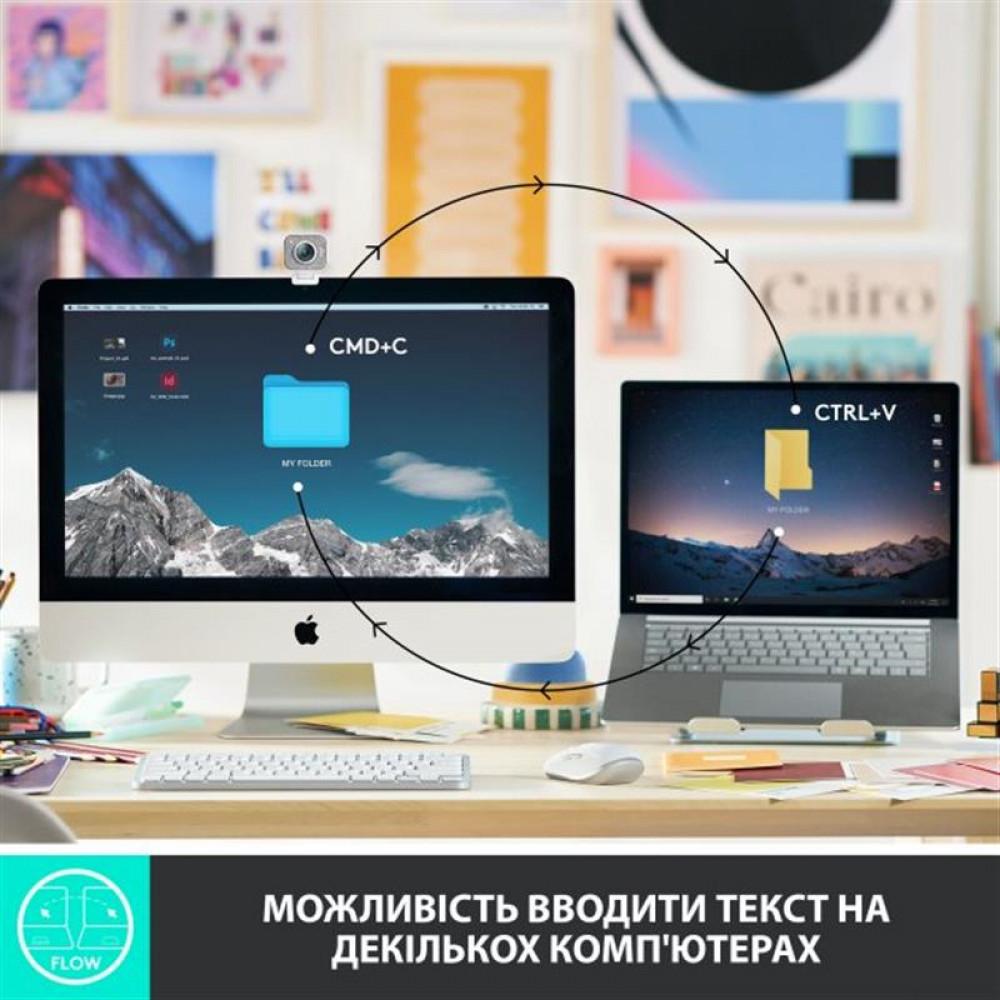 Клавиатура беспроводная Logitech MX Keys Mini Wireless Illuminated RU Pale Gray (920-010499)