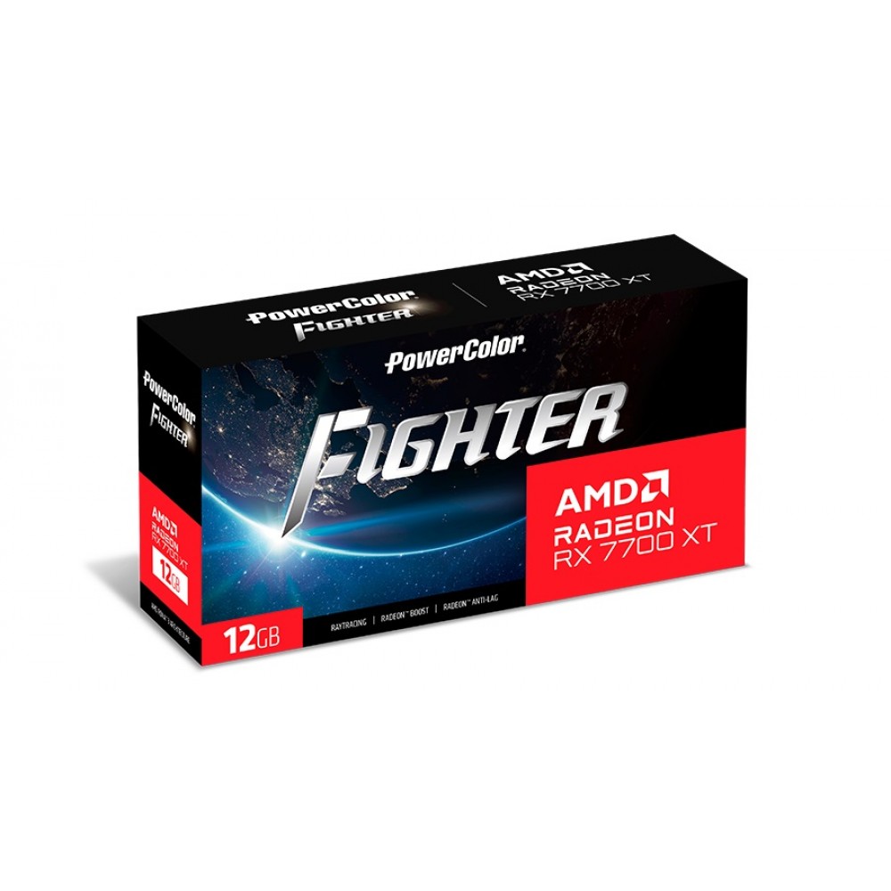 Відеокарта AMD Radeon RX 7700 XT 12GB GDDR6 Fighter PowerColor (RX 7700 XT 12G-F/OC)