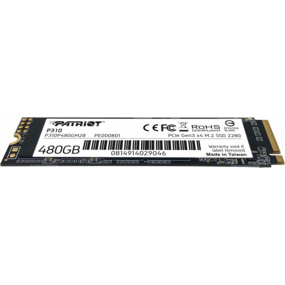 Накопитель SSD 480GB Patriot P310 M.2 2280 PCIe NVMe 4.0 x4 TLC (P310P480GM28)