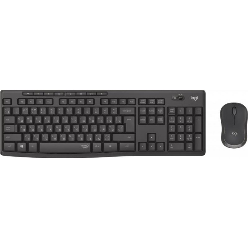 Комплект (клавiатура, миша) бездротовий Logitech MK295 Combo Black USB (920-009800)