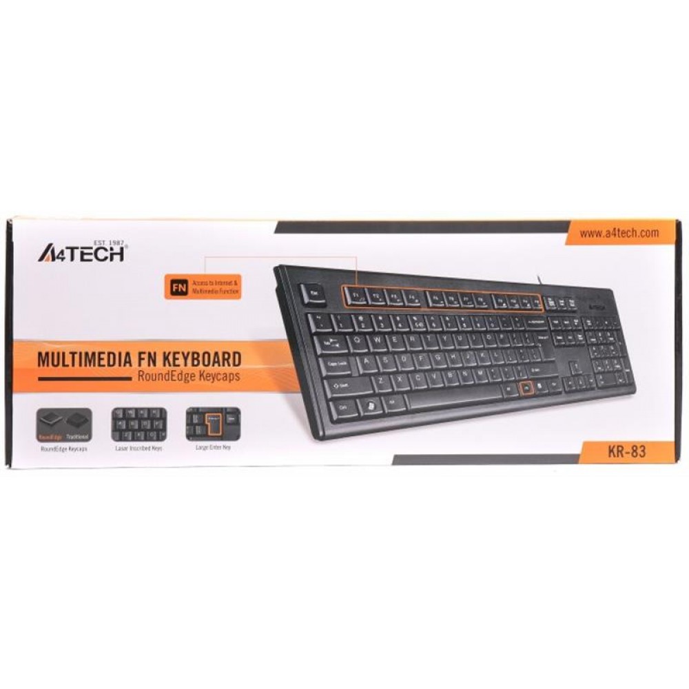 Клавiатура A4tech KR-83 Black