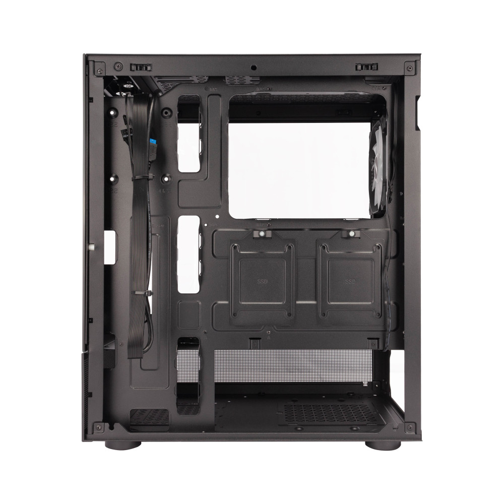 Корпус 1stPlayer Mi7-A-2F2R-1F2 Black без БП
