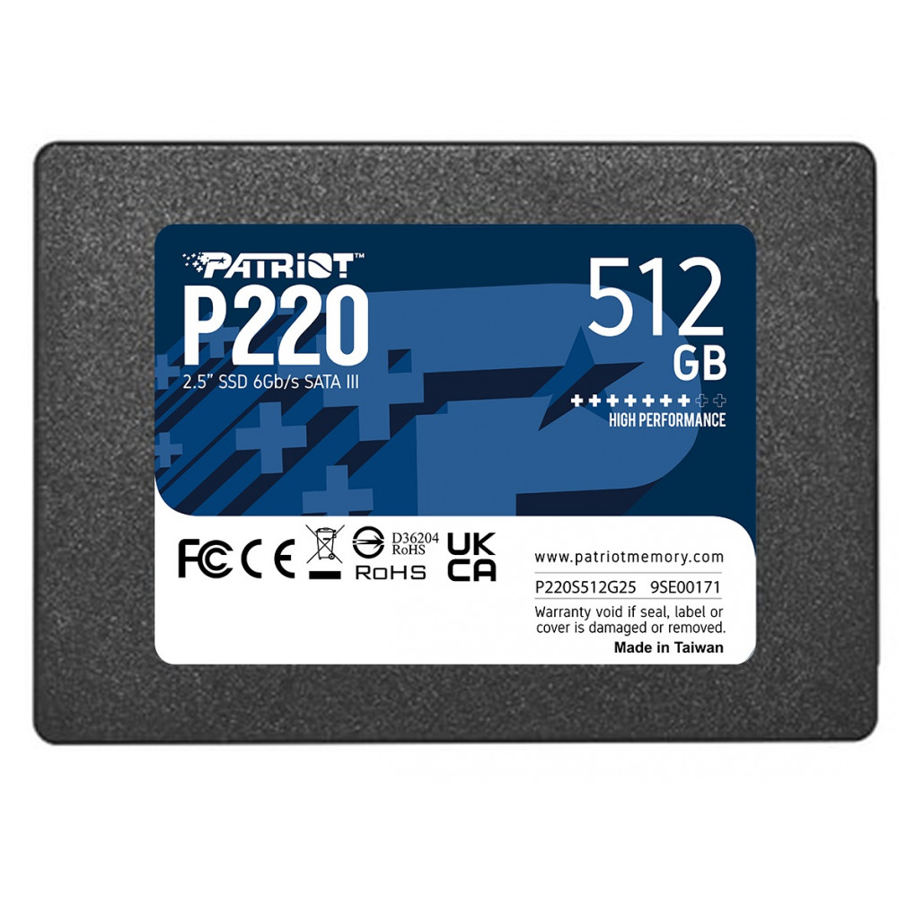 Накопитель SSD 512GB Patriot P220 2.5" SATAIII TLC (P220S512G25)