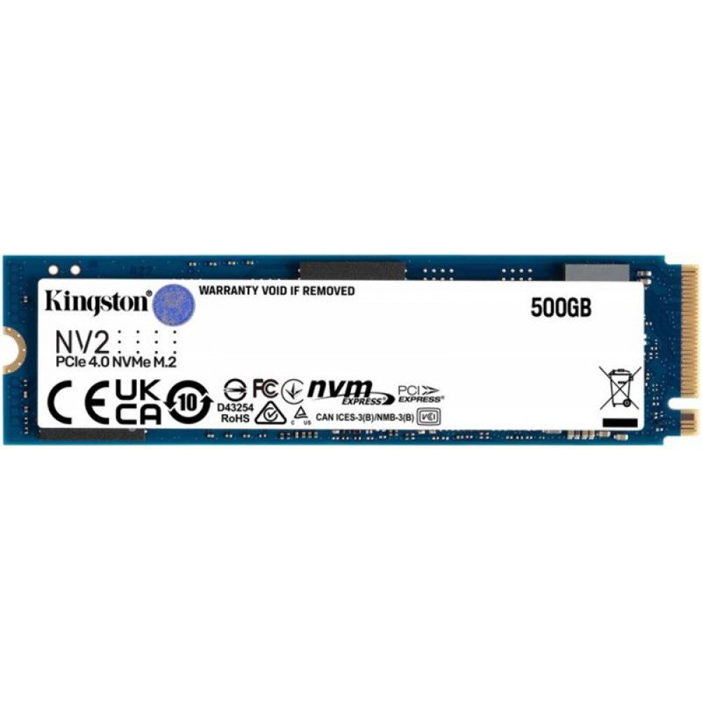 Накопитель SSD 500GB M.2 NVMe Kingston NV2 M.2 2280 PCIe Gen4.0 x4 (SNV2S/500G)