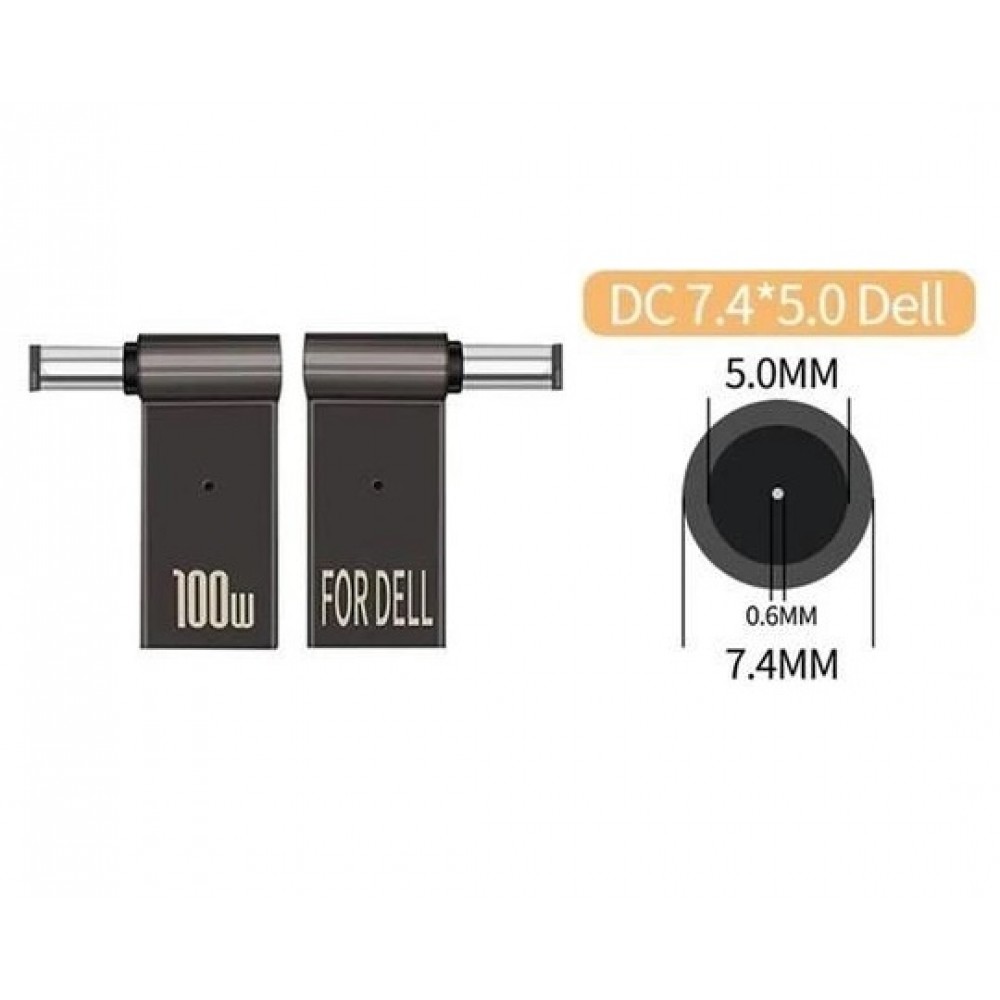 Адаптер для зарядки ноутбука Dell від павербанка PD 100W USB Type-C - 7.4x5.0mm (2000985601245)