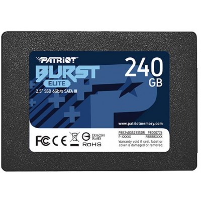 Накопичувач SSD 240GB Patriot Burst Elite 2.5" SATAIII TLC (PBE240GS25SSDR)