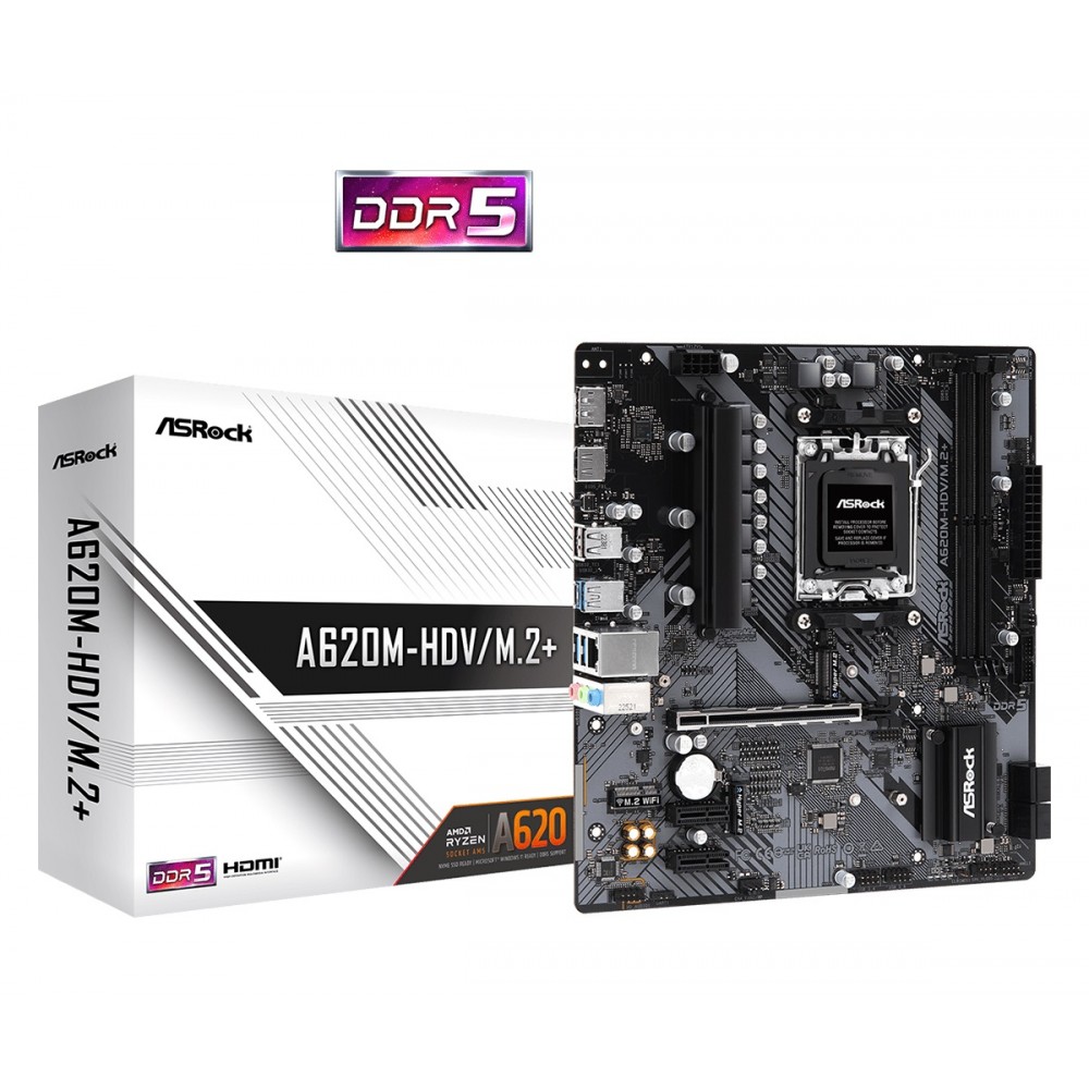 Материнська плата ASRock A620M-HDV/M.2+ Socket AM5