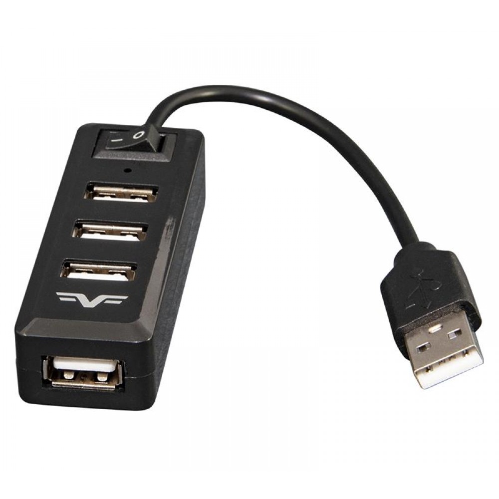 Концентратор USB 2.0 Frime 4хUSB2.0 Black (FH-20000)