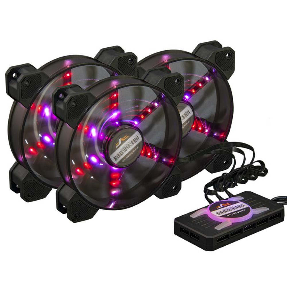 Набор Frime RGB-вентиляторов + Fun hub + ДУ Frime Iris Flicker KIT (IRISFLICKERKIT)