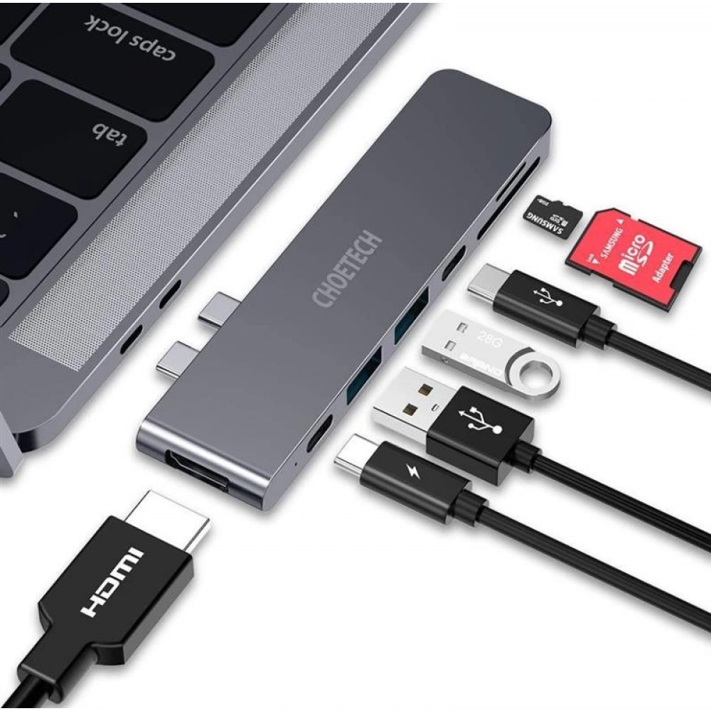 Концентратор Choetech HUB-M14 7 in 1 USB-C Multiport Adapter