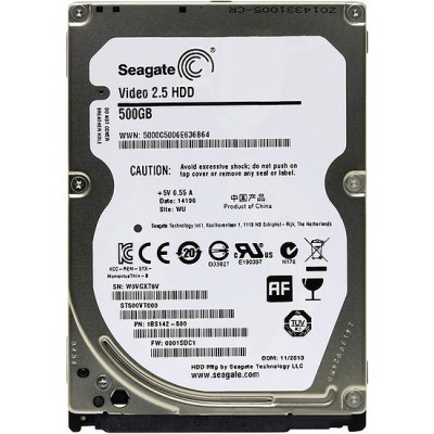 Накопичувач HDD 2.5" SATA  500GB Seagate 5400rpm 16MB Video (ST500VT000) Refurbished