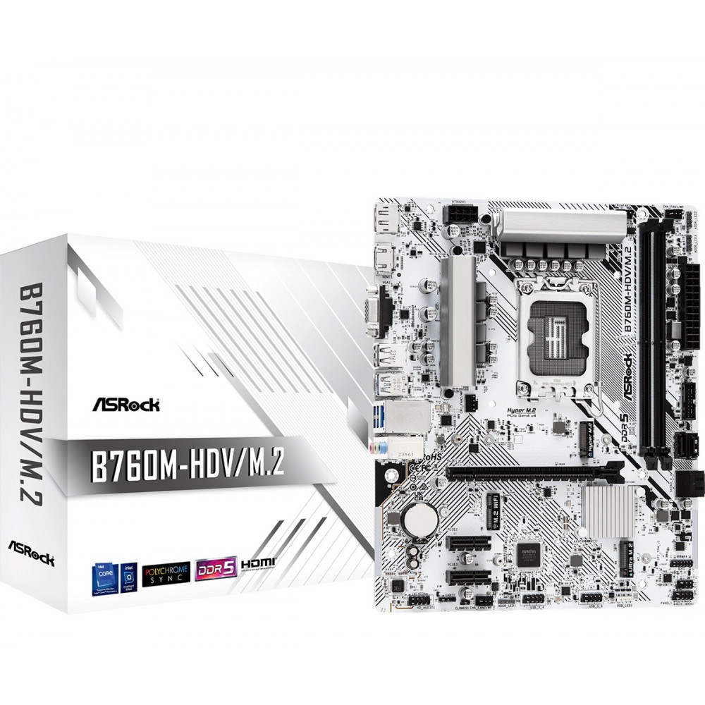Материнская плата ASRock B760M-HDV/M.2 Socket 1700