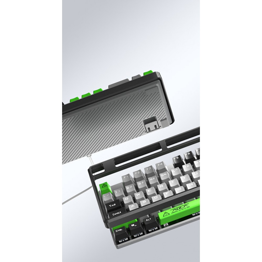 Клавиатура Aula Mechanical F2088 PRO Black/Gray, plus 9 Green keys KRGD blue (6948391234892)