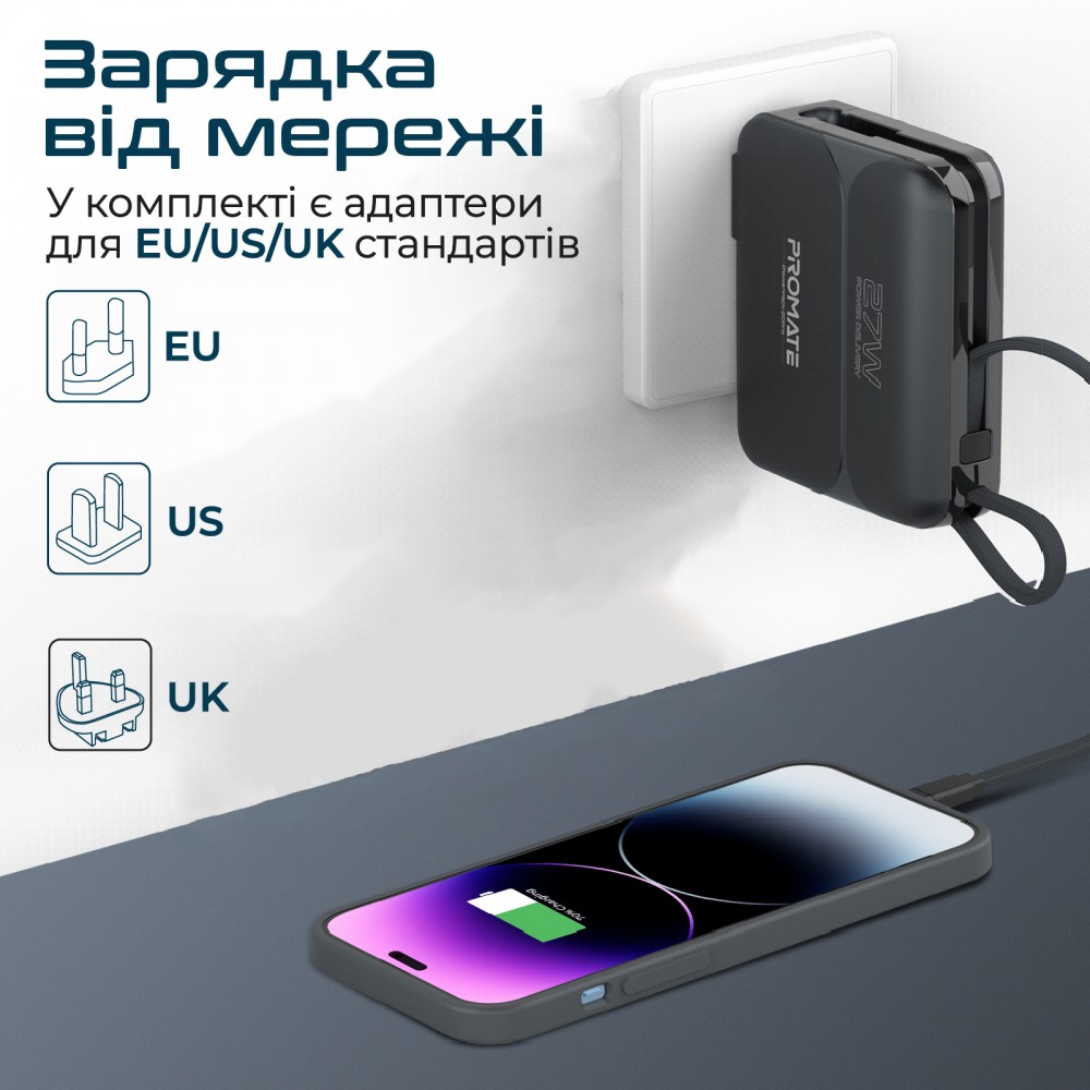 Универсальная мобильная батарея Promate PowerPack-20Pro Black 20000mAh