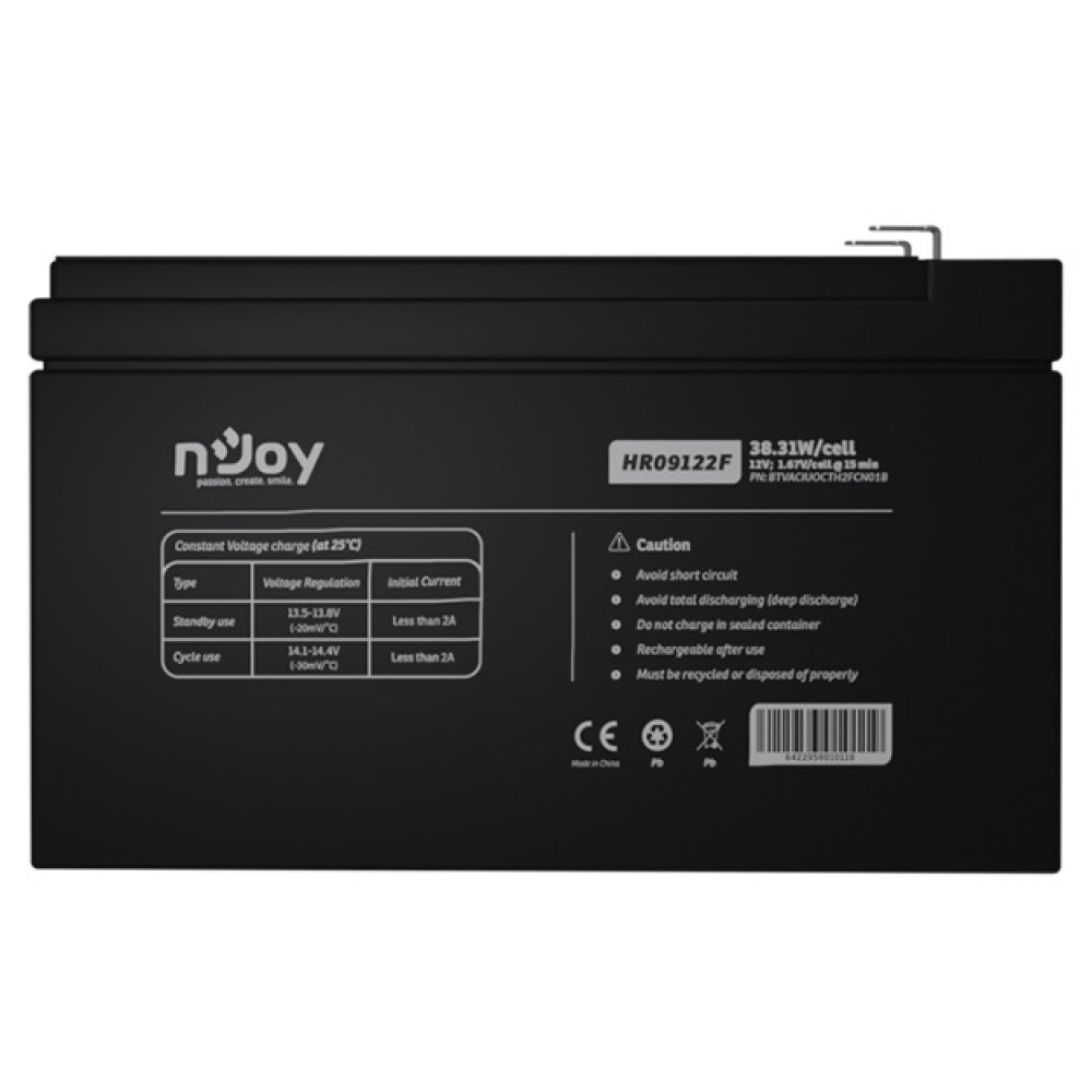 Акумуляторна батарея Njoy HR09122F 12V (BTVACIUOCTH2FCN01B) VRLA