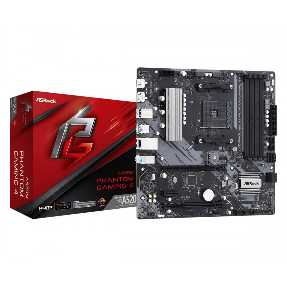 Материнська плата ASRock A520M Phantom Gaming 4 Socket AM4