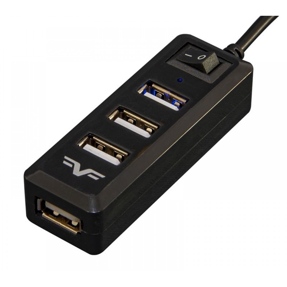 Концентратор USB 2.0 Frime 4хUSB2.0 Black (FH-20000)