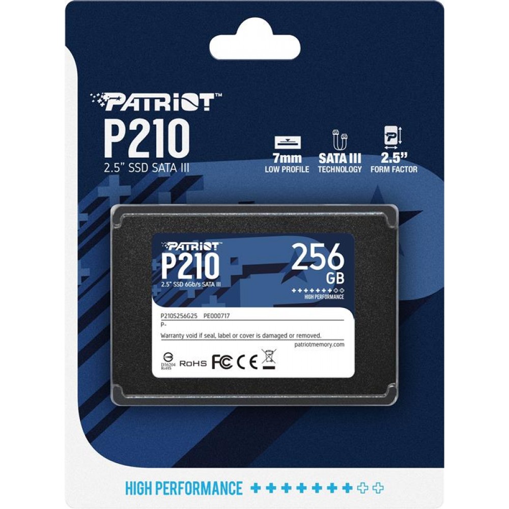 Накопитель SSD 256GB Patriot P210 2.5" SATAIII TLC (P210S256G25)