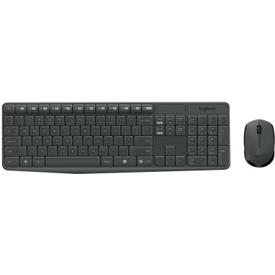 Комплект (клавіатура, мишка) бездротовий Logitech MK235 ENG/UKR Grey USB (920-007931)