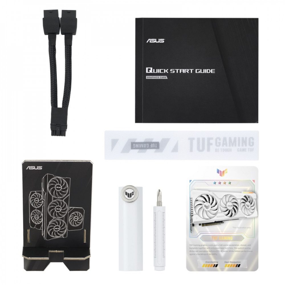 Видеокарта GF RTX 4070 Ti Super 16GB GDDR6X TUF Gaming OC White Asus