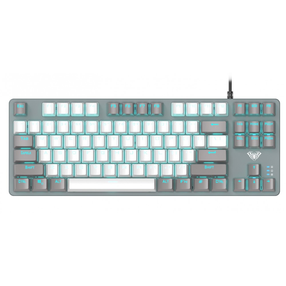 Клавиатура Aula Mechanical F3287 White/Grey Keycap KRGD Blue (6948391240688)