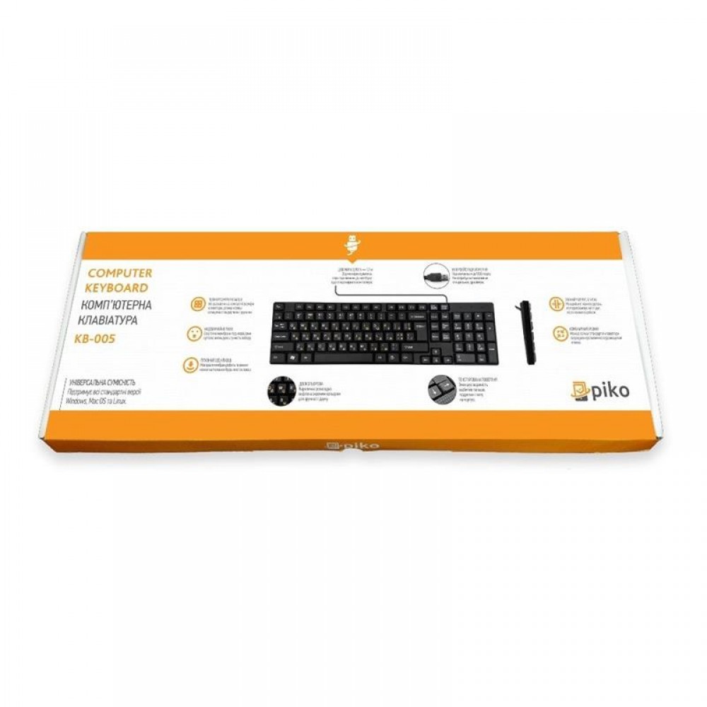 Клавіатура Piko KB-005 Ukr Black (1283126472459)