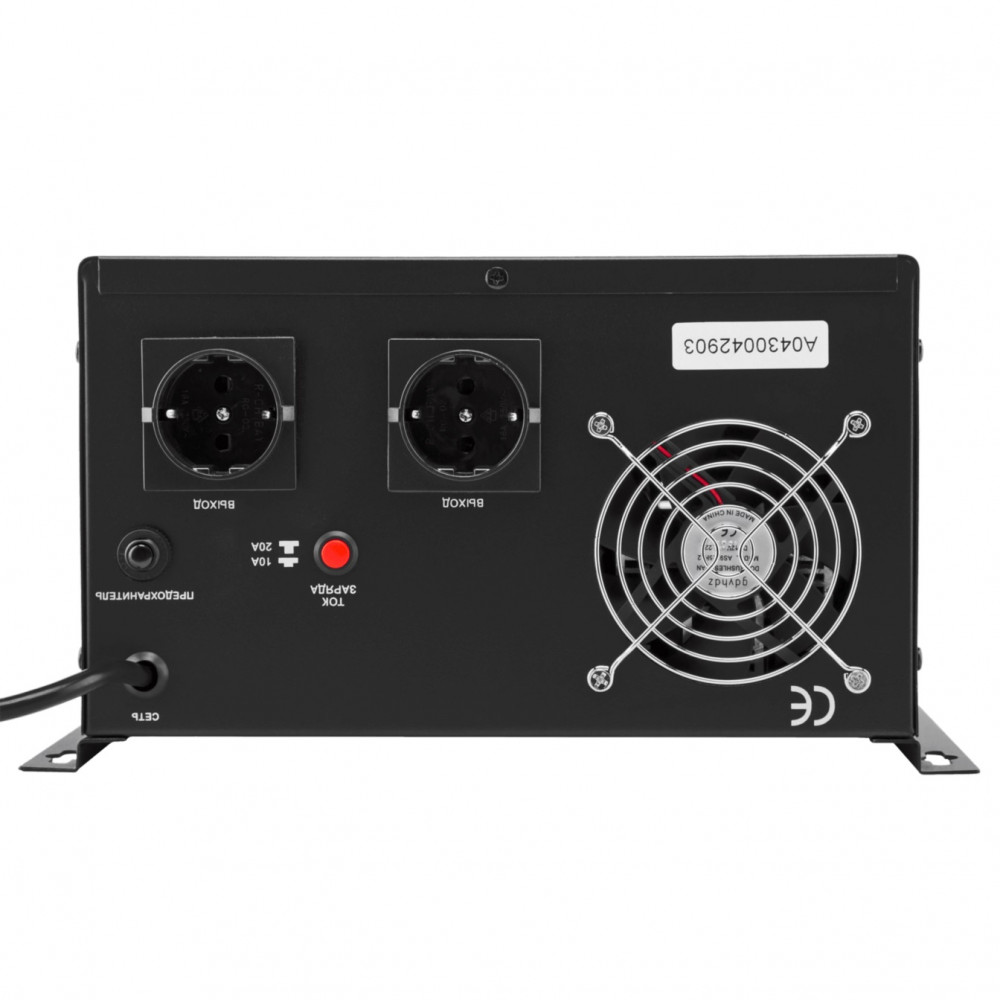 ДБЖ LogicPower LPY-W-PSW-2000VA+ (1400Вт)10A/20A, Lin.int., AVR, 2 х євро, метал, настінний