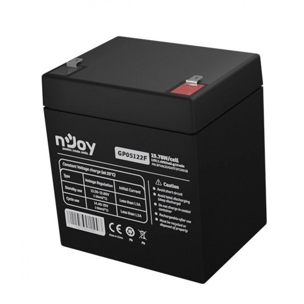 Акумуляторна батарея Njoy GP05122F 12V 5AH (BTVACEUOATF2FCN01B) AGM