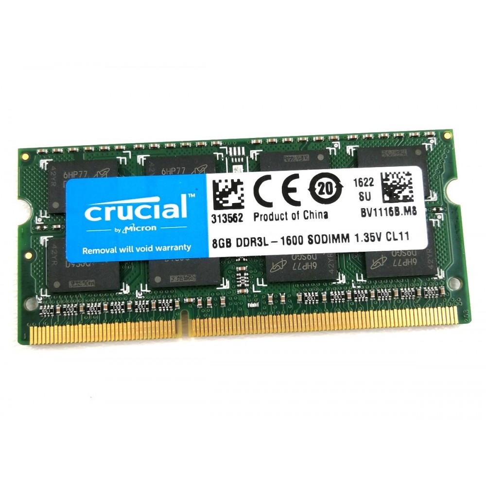 Модуль пам`ятi SO-DIMMDDR3L 8GB/1600 Crucial (CT102464BF160B.M16FP)