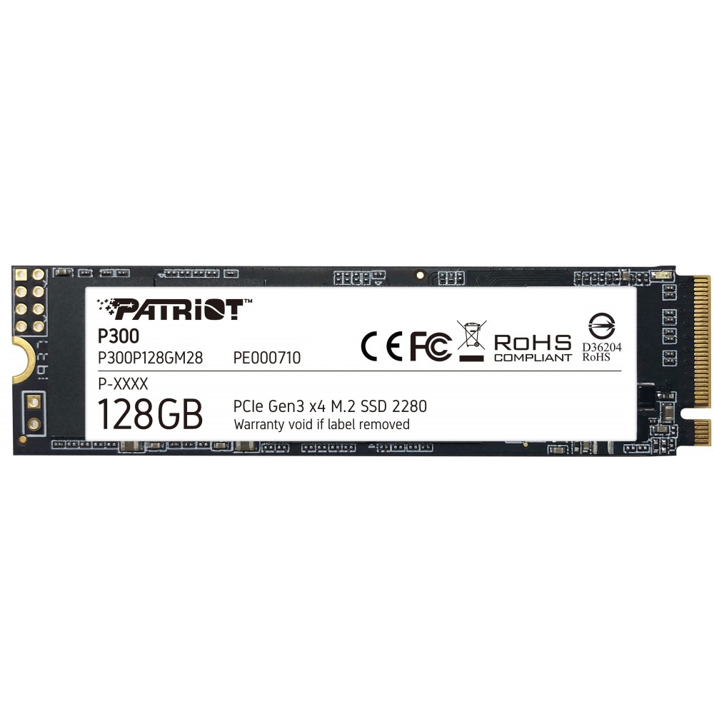 Накопитель SSD 128GB Patriot P300 M.2 2280 PCIe 3.0 x4 NVMe TLC (P300P128GM28)